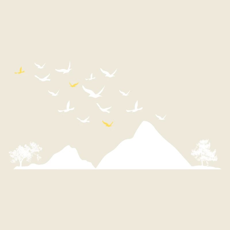 Vögel - Berge - Bäume