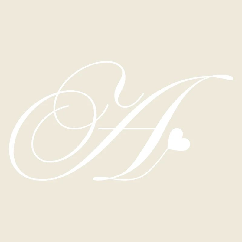 Herzkalligraphie-Buchstabe