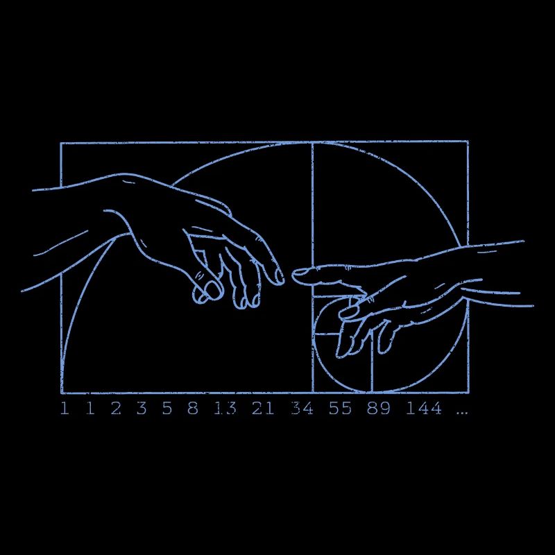 Math Art Géométrie Fibonacci Spirale