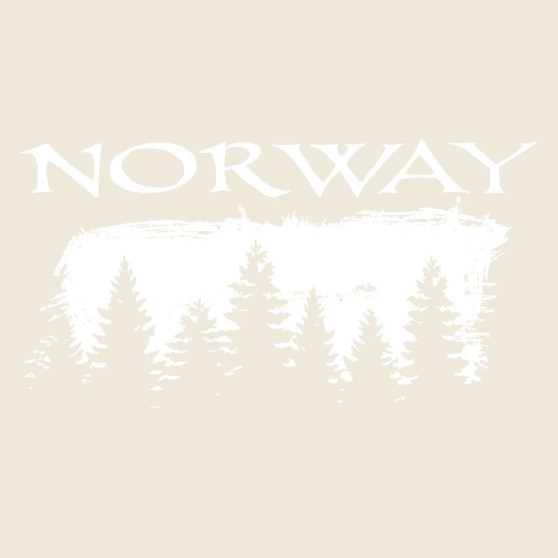 Norway Forest Silhouette Motif