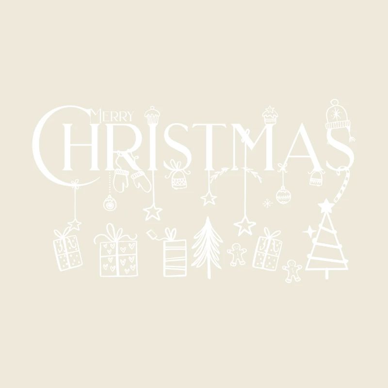 Conception d’ornement d’art au trait de Noël