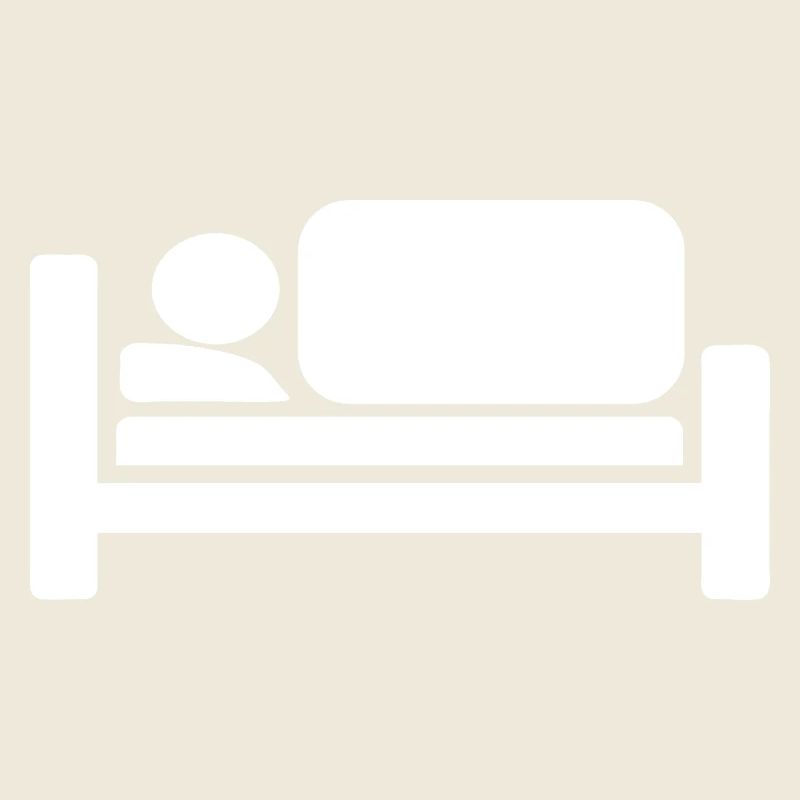 Cooles Bett Silhouetten Piktogramm Design