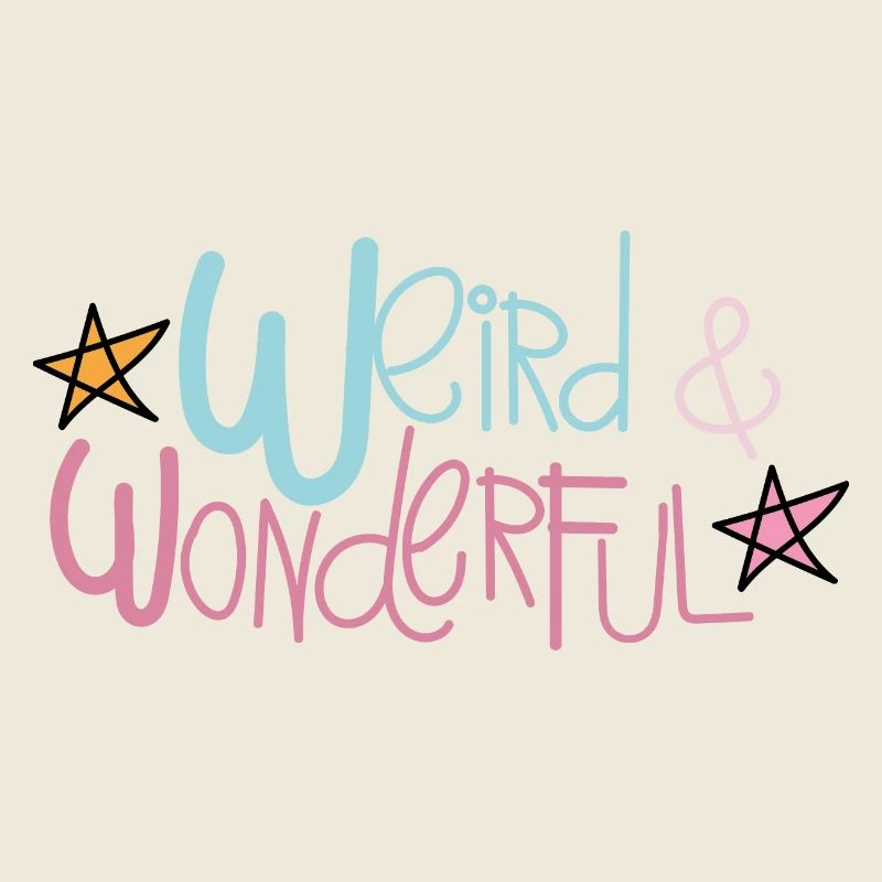 Dessin à la main citation étrange et merveilleuse.