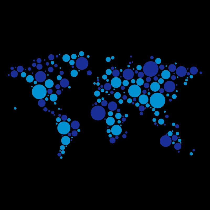 World Map Earth Planet Globe Continent Circle Point
