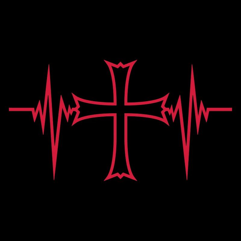 herzschlag frequenz puls kirche symbol kreuz work
