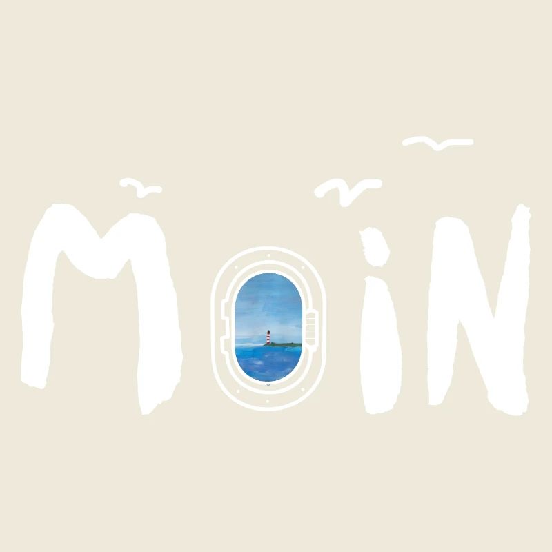 Moin Meer Leuchtturm Möwe