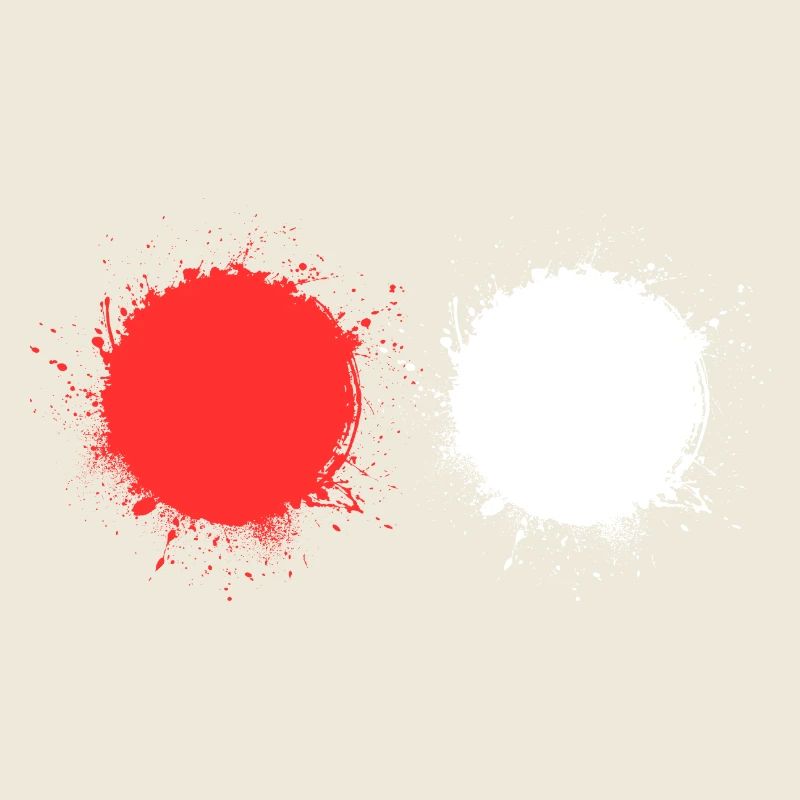 red white