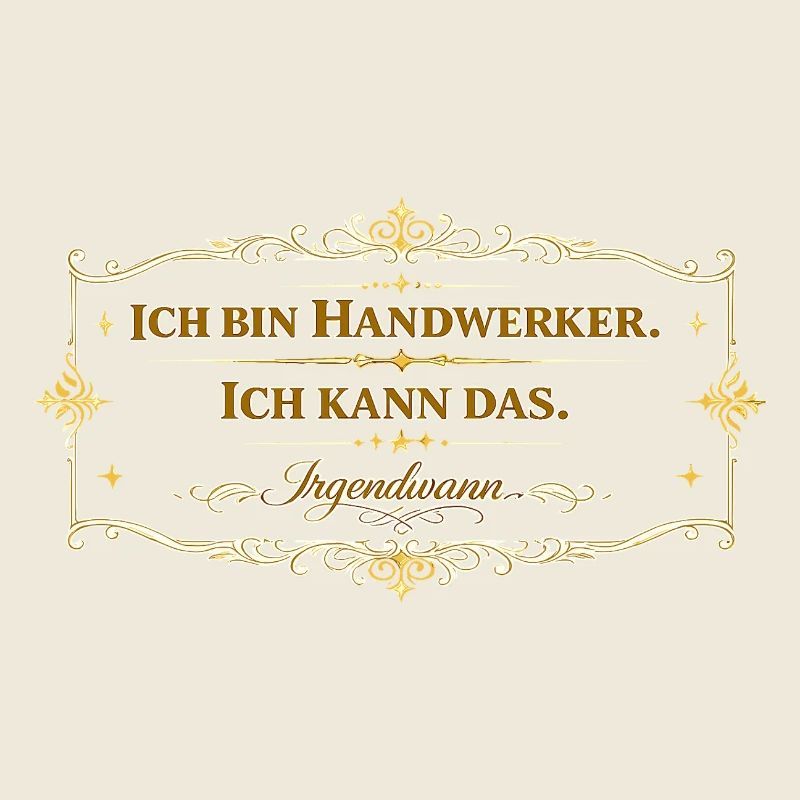 Vintage Handwerker Spruch