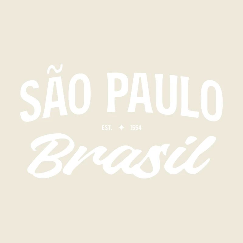 Sao Paulo Brasil Retro Script