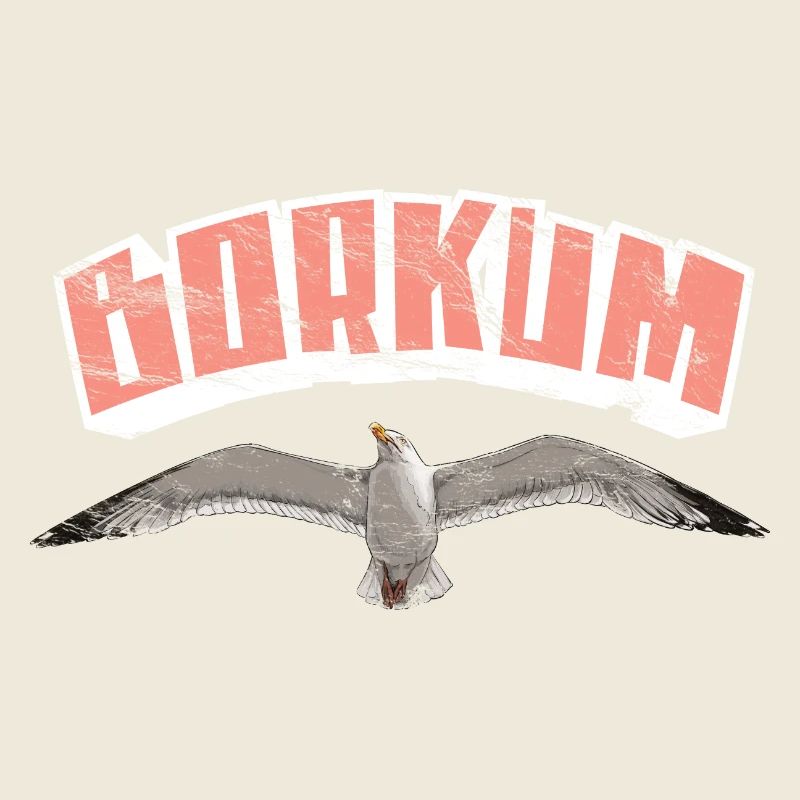 Borkum Seagull Vintage Used Look