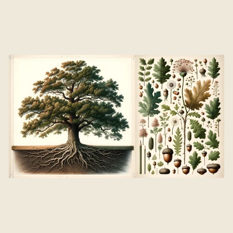 Oak Tree Botanical