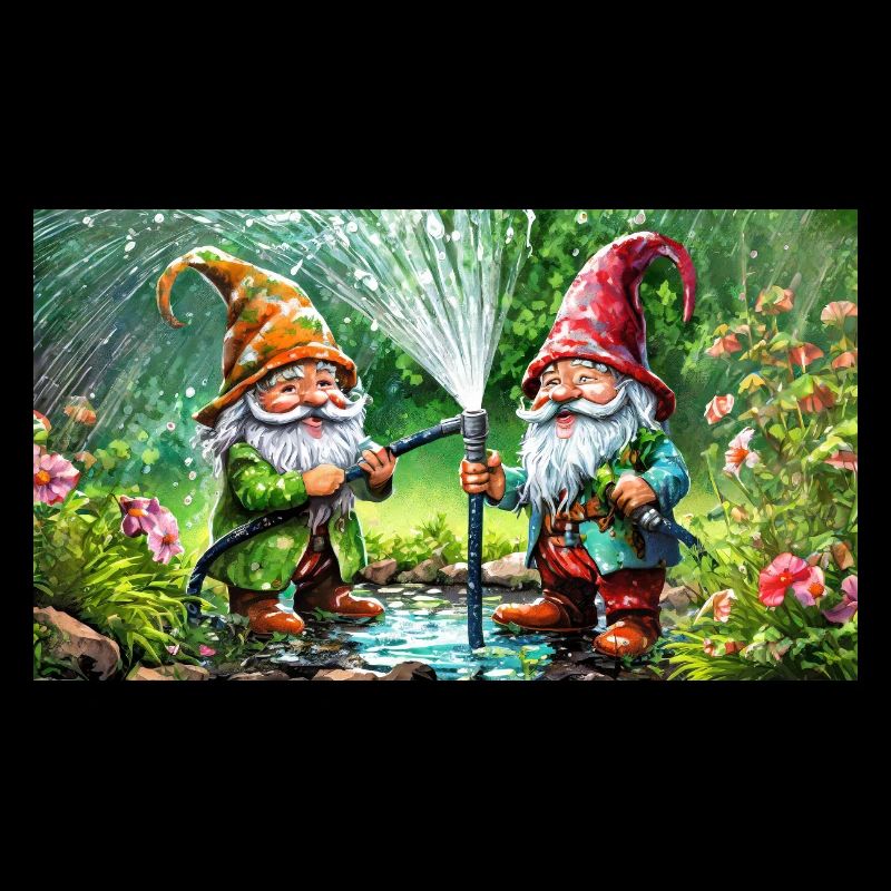Mignons petits gnomes Vie quotidienne – bataille d’eau