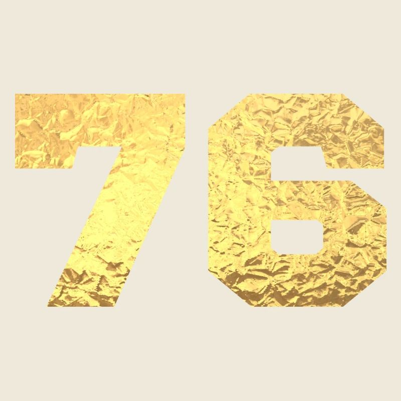 76 paillettes doré - 76e anniversaire