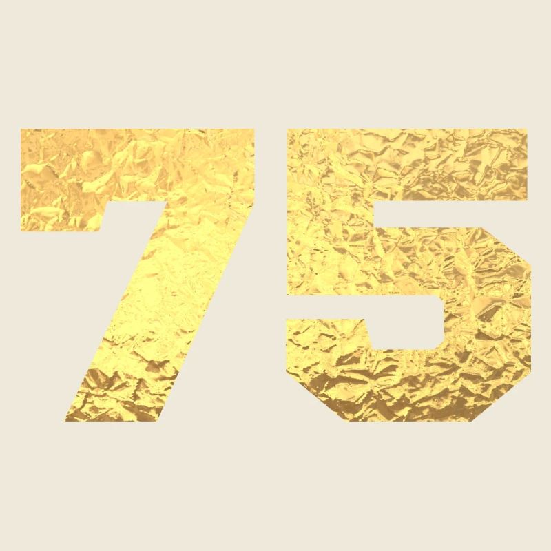 75 Gold Glitter - 75th Anniversary