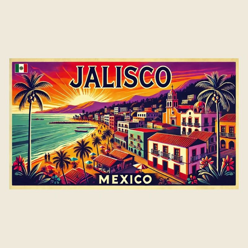 Jalisco Mexico beach palm design