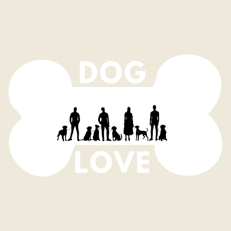 Hunde lieben Menschen (schwarzer Hintergrund)