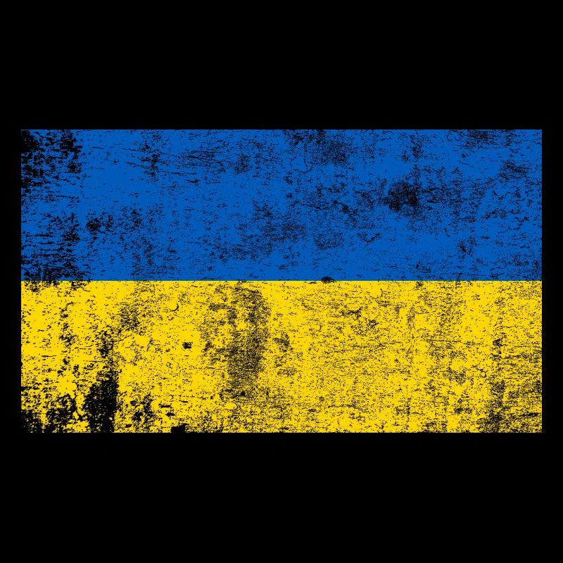 Drapeau Ukraine Drapeau Grunge Rétro Vintage