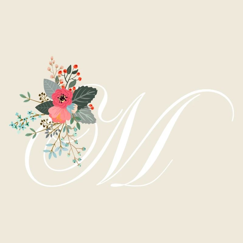 Lettre m fleuris