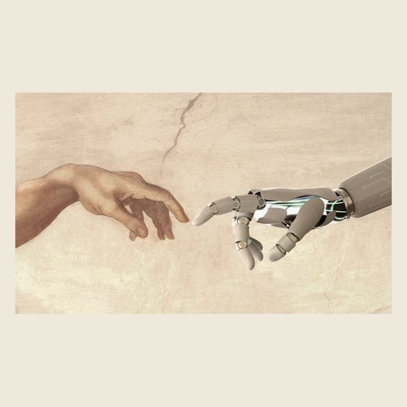 Hand des Roboters,