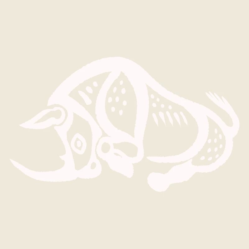 Rhinocéros préhistorique - Blanc