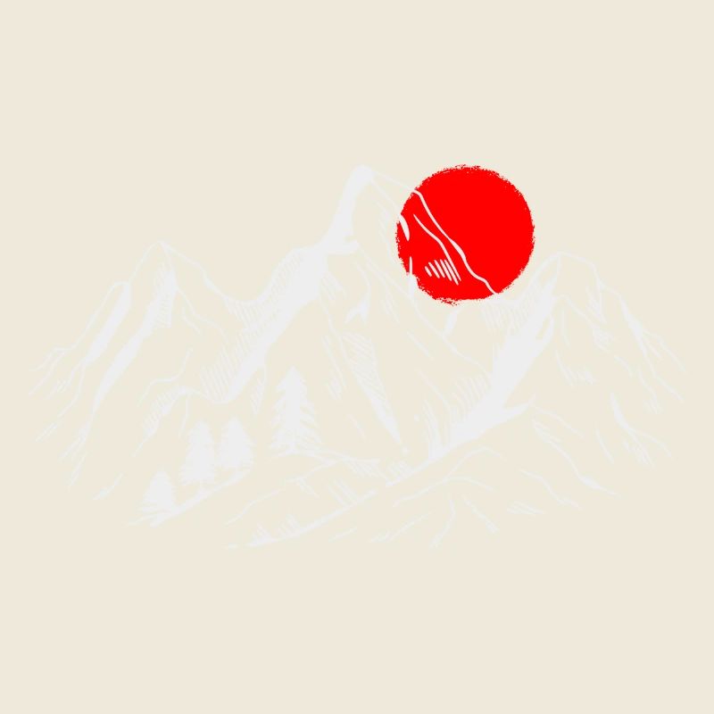 Crimson Sun Over Alpine Peaks
