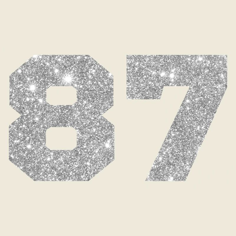 Nummer 87 Silberglitter - 87. Jubiläum