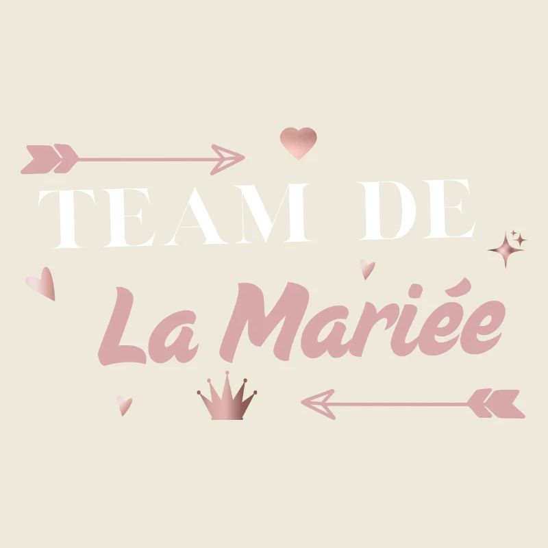 Team de la mariée rose flèche