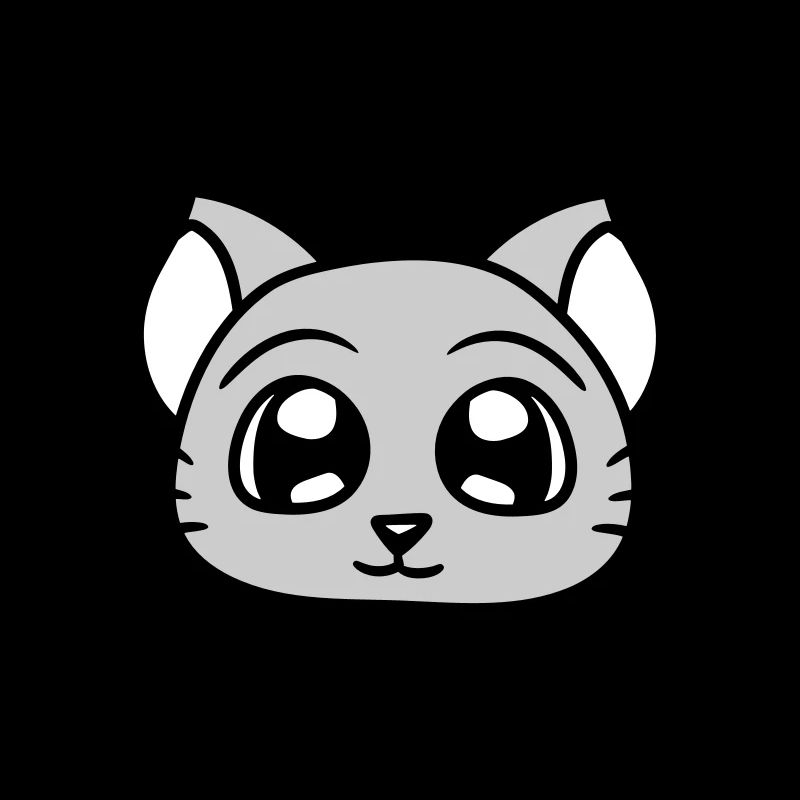 Cute Cat Looks Happy Smiling Kitten Fun
