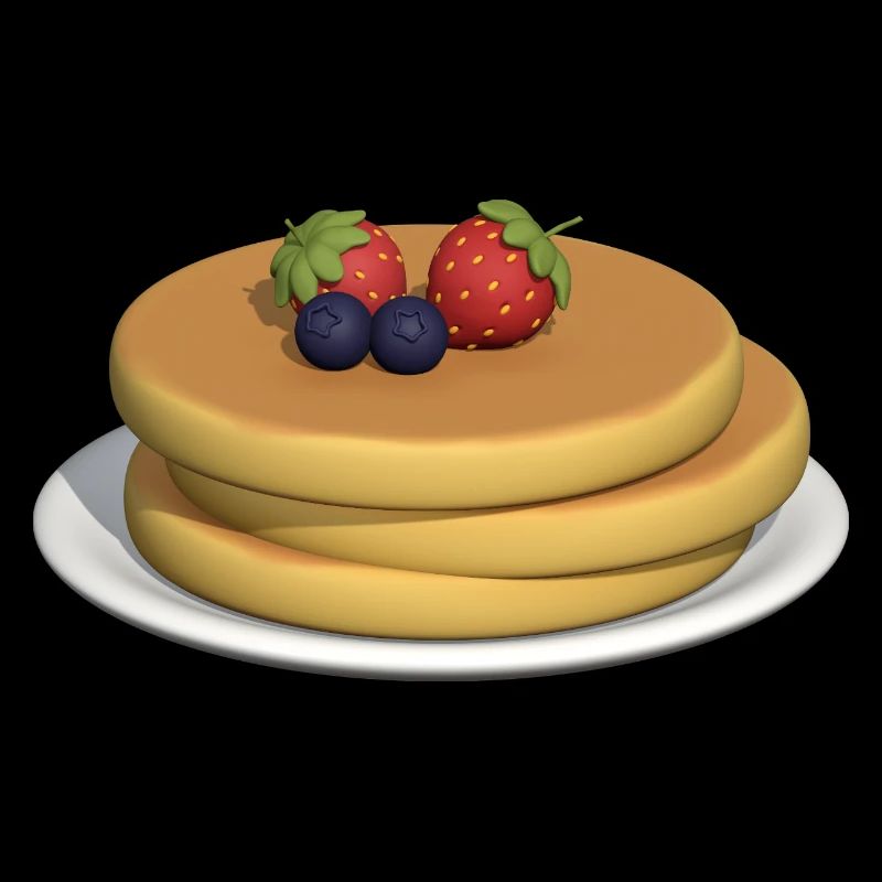 Pfannkuchen-Stapel mit Beeren