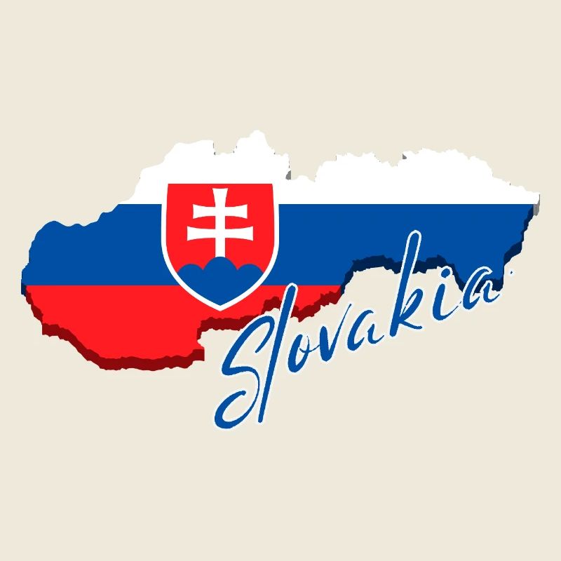 Karte der Slowakei, Flagge der Slowakei