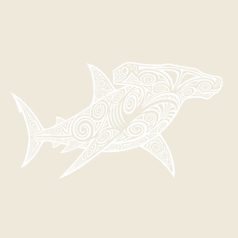 Conception de plongée maorie de requin-marteau