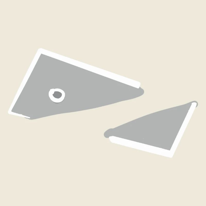 Abstract Fish Monochrome Triangles 