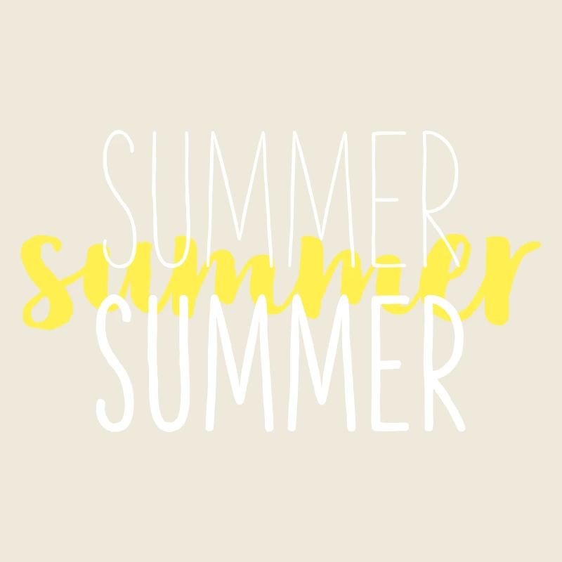 Summer Typo Overlay Gelbes Script