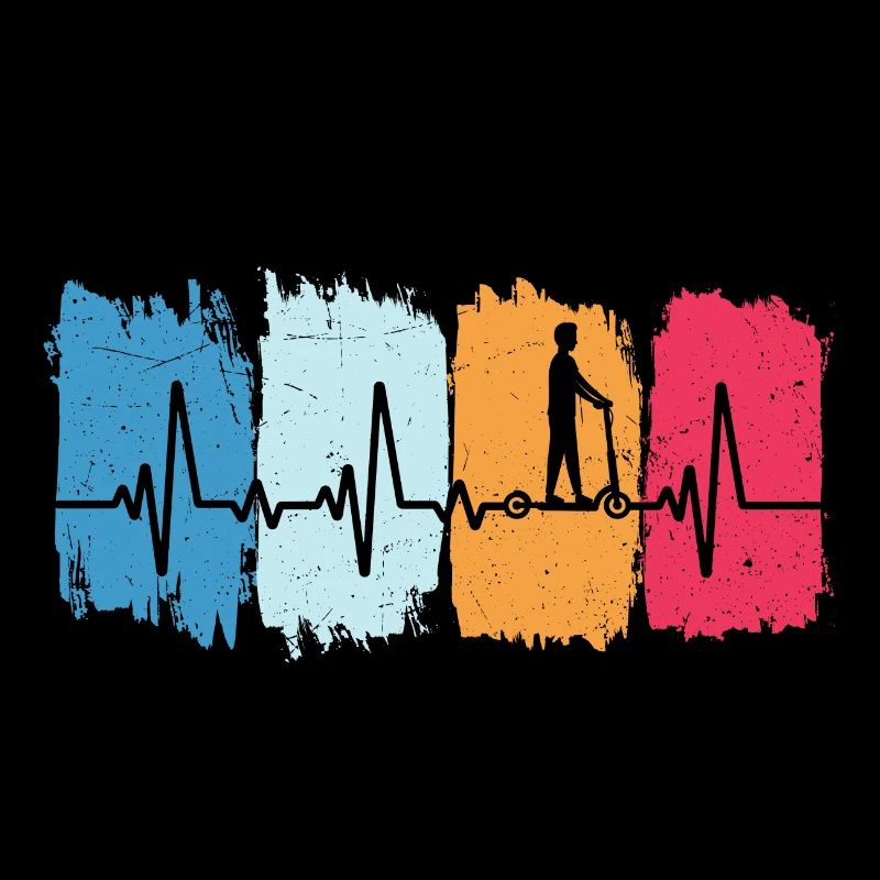 Tretroller retro herzschlag scooter roller