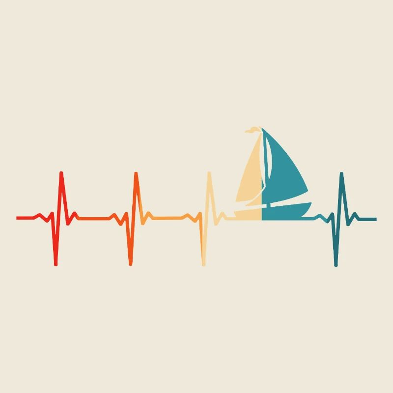 Bateau de marin rétro Heartbeat Sailing