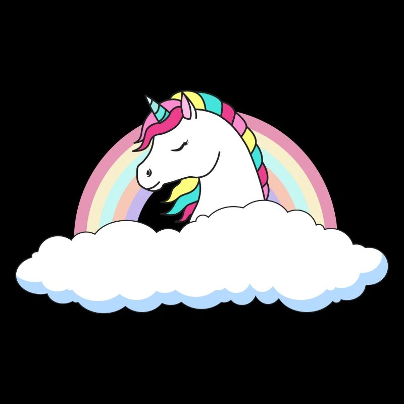 Einhorn über den Wolken