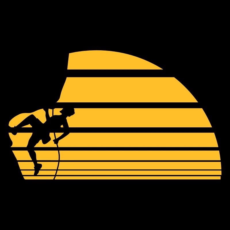 Sun Cliff moon night climbing rope lines