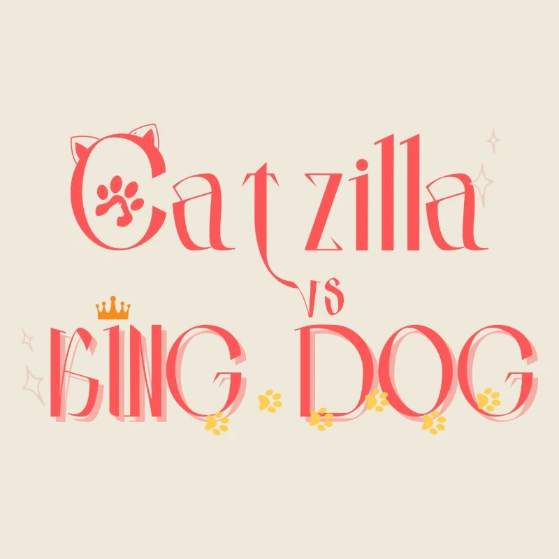 Cat & King Dog