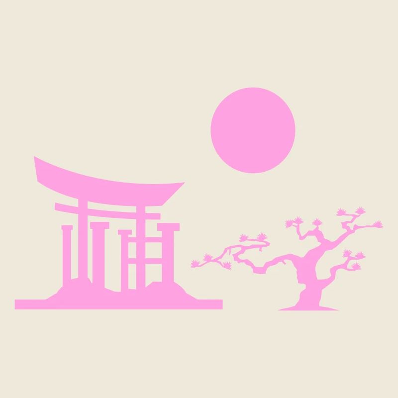 Japan Gate Silhouette