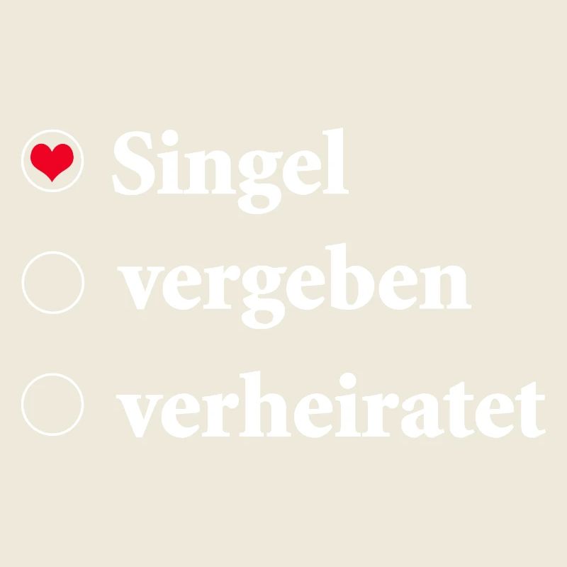 Relationship Status Selection Single with Heart Symbol