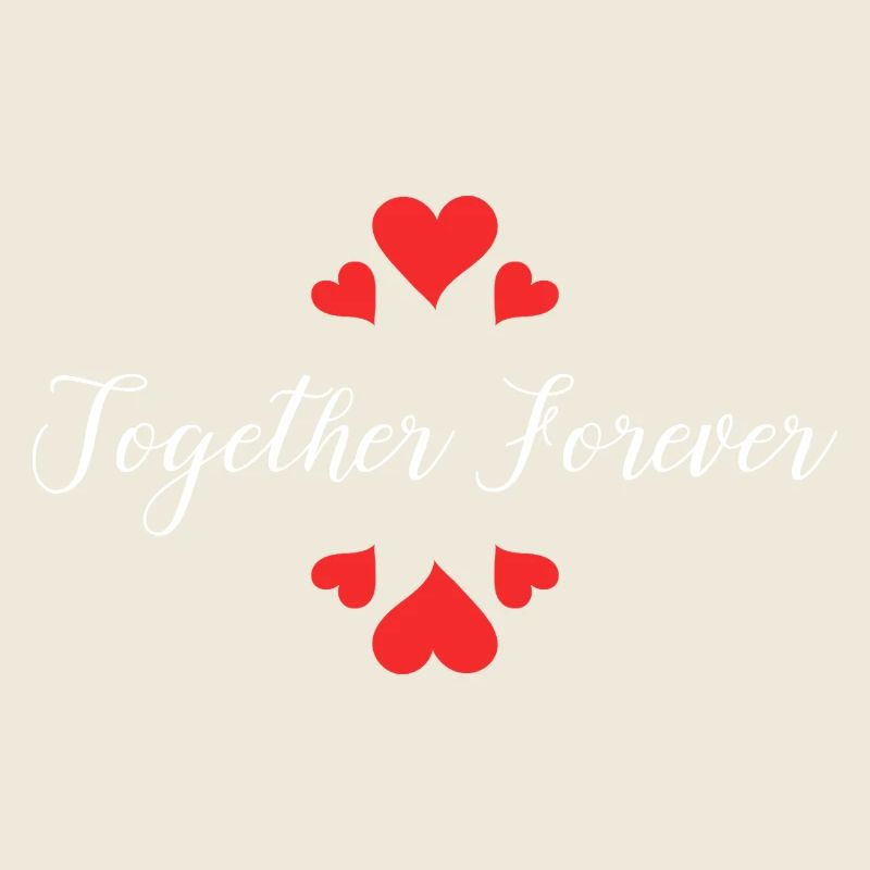 Ensemble Pour Toujours Union Amour Couple Éternel