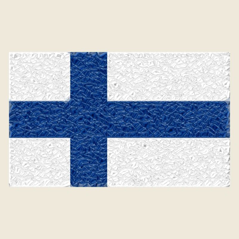 Finland flag crystal