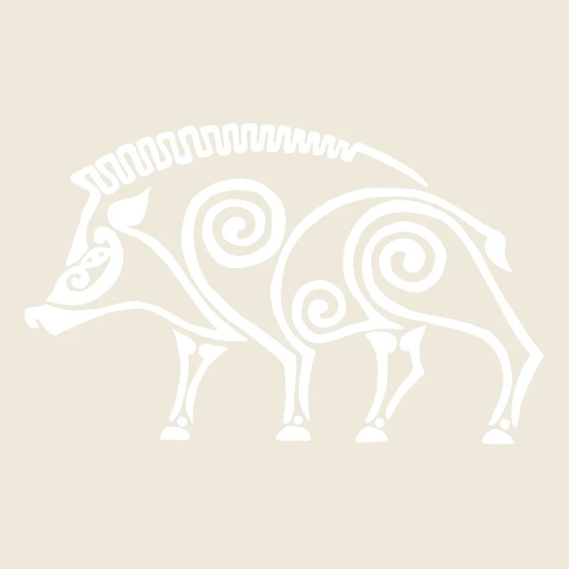 sanglier celte blanc