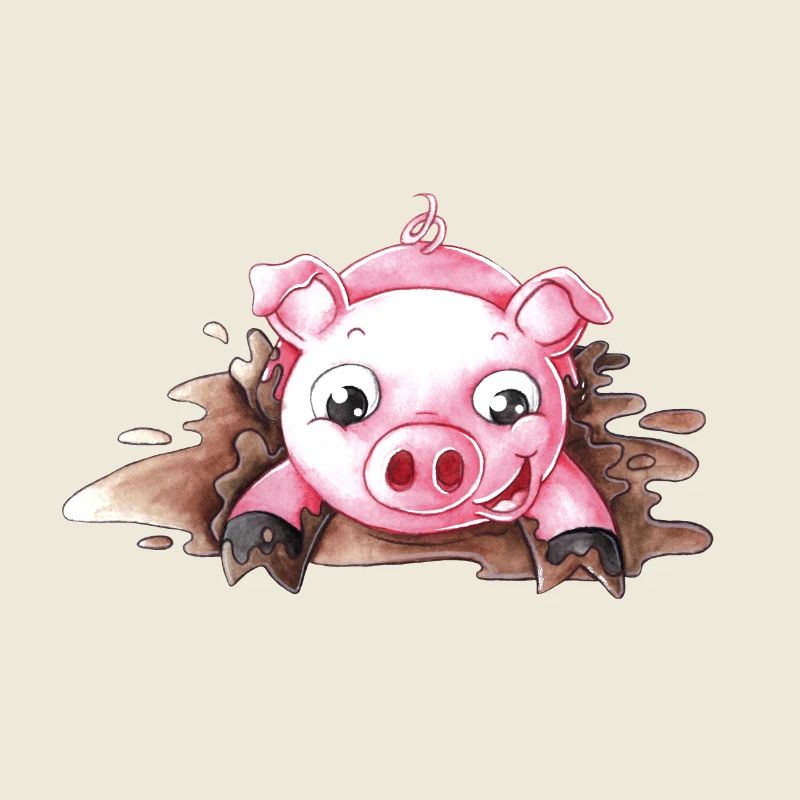 Éclabousser le cochon dessin animé