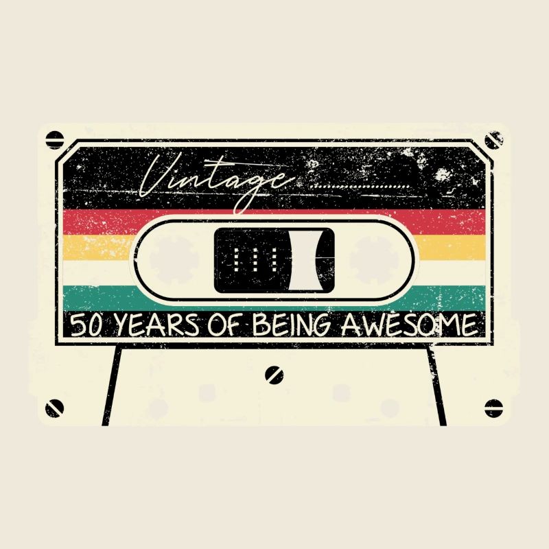 Cassette Vintage 50 ans d’Awesome