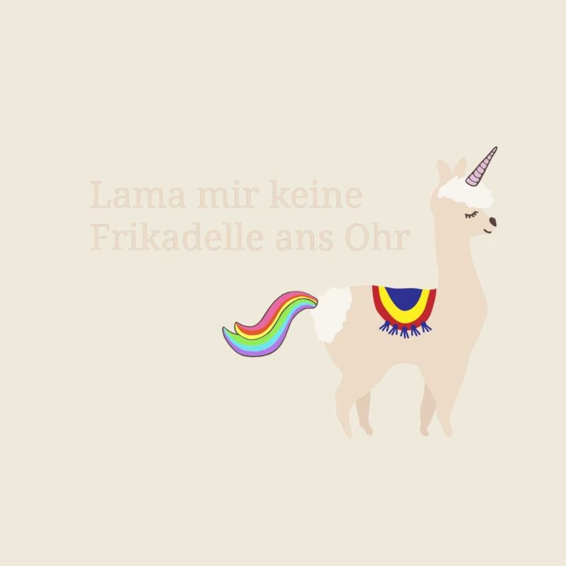 Lama Einhorn mit coolem Spruch