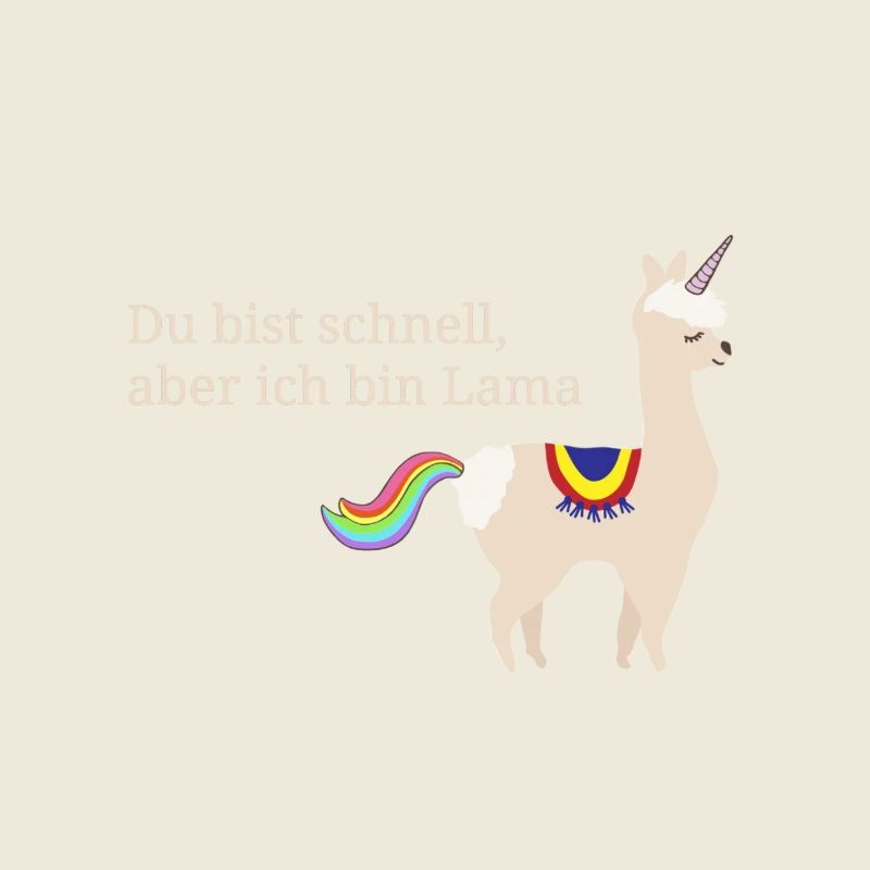 Lama Einhorn mit coolem Spruch