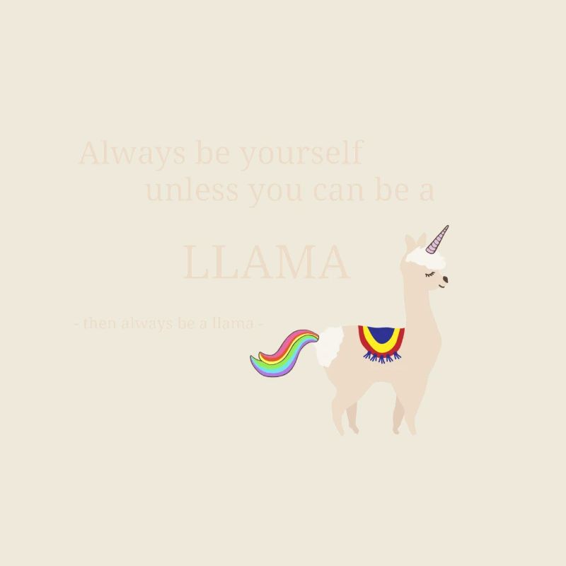 Lama Einhorn mit coolem Spruch