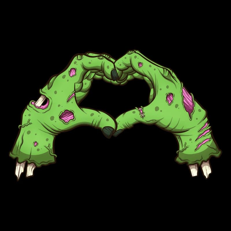 Mains de zombies de la Saint-Valentin