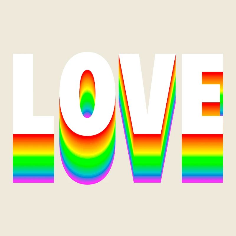 Love Text Arc-en-ciel